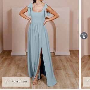 Revelry Bowie Chiffon Dress- Size 12 Light Blue